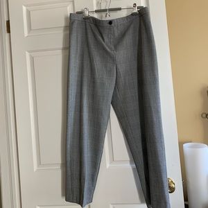 Black and white ankle pants